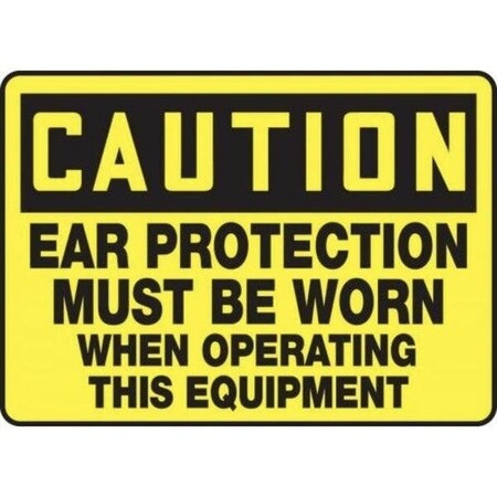 Accuform OSHA CAUTION SAFETY SIGN EAR MPPE636XL MPPE636XL